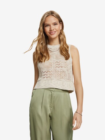 Tops en tricot ESPRIT en beige : devant