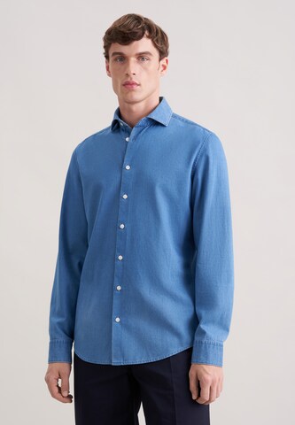 SEIDENSTICKER Slim fit Overhemd in Blauw: voorkant