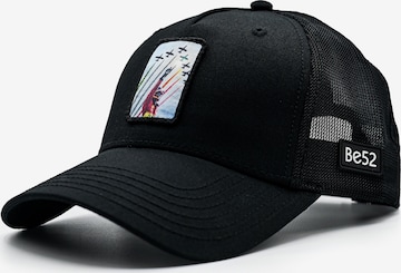 Cappello da baseball 'Scuderia' di Be52 in nero: frontale