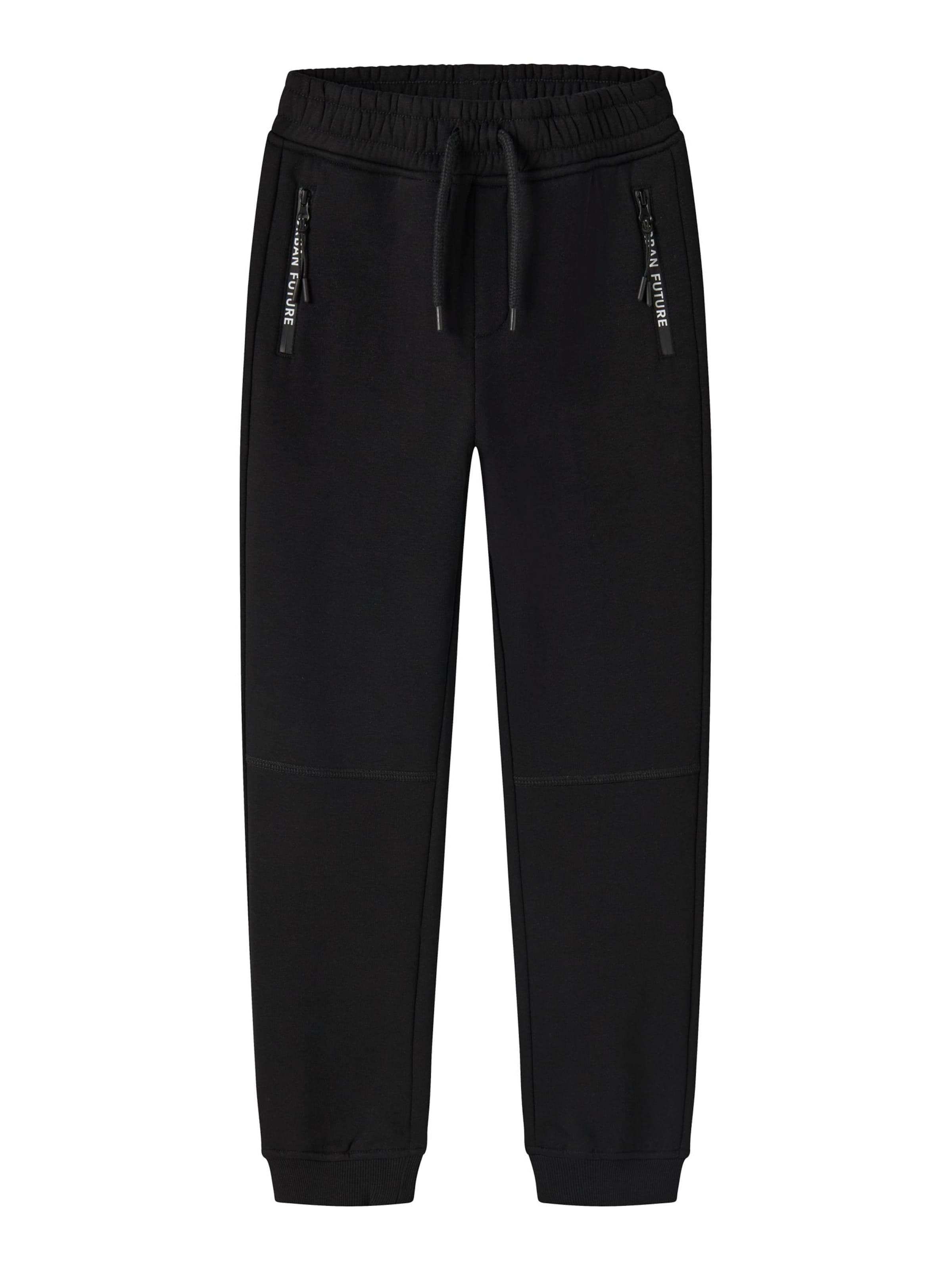 NAME IT - Tapered Pantalón en negro: frente