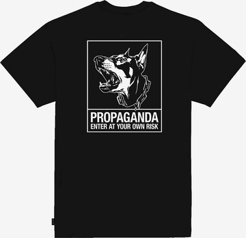 Propaganda Shirt 'Risiko' in Zwart
