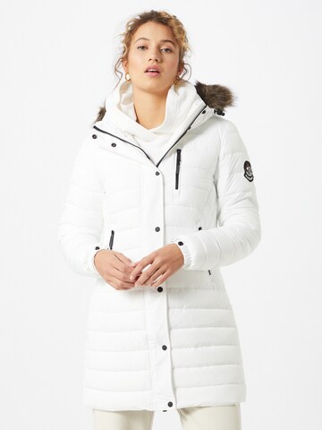 Superdry Winter coat 'Fuji' in White: front