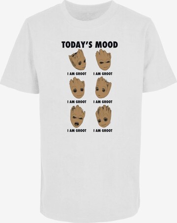 ABSOLUTE CULT Shirt 'Guardians Of The Galaxy Vol 2 - Groot Todays Mood' in Wit: voorkant