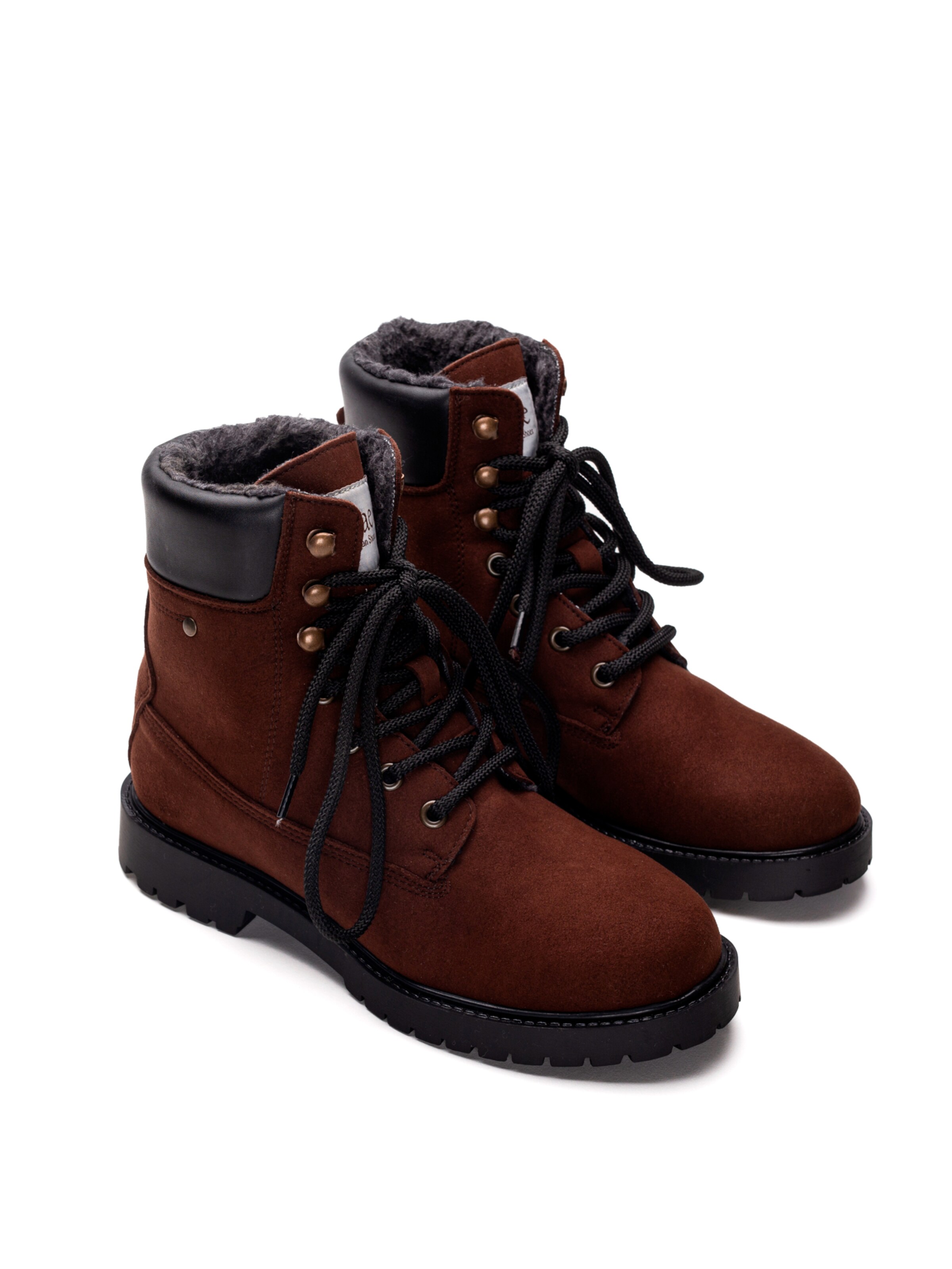 nae Vegan Shoes - Botas com atacadores 'Gadea' em castanho