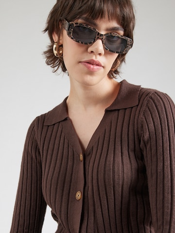 OBJECT Knit Cardigan 'OBJTHESS' in Brown