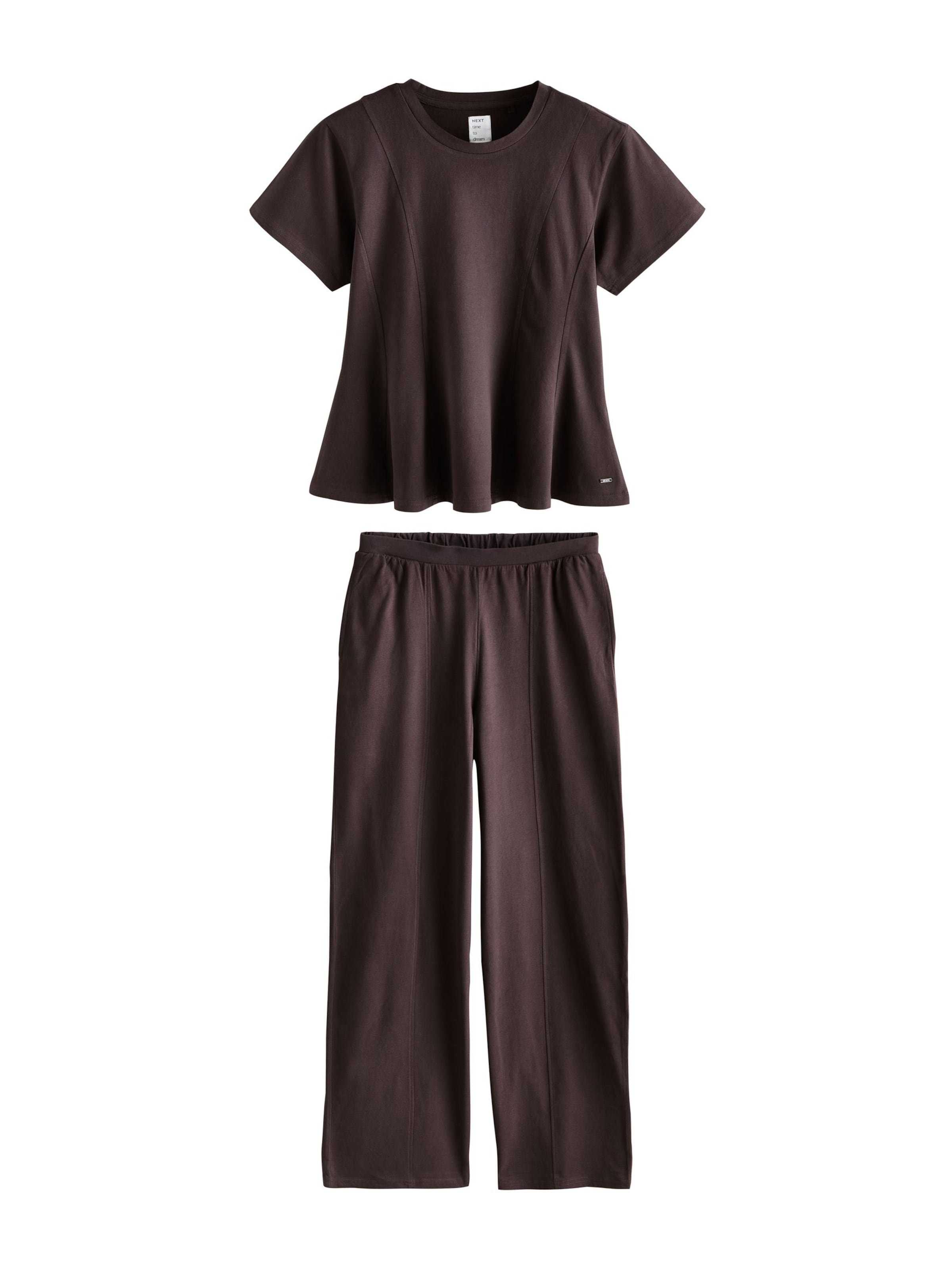 Pyjama Next en marron : devant