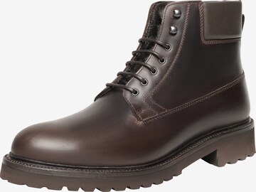 Henry Stevens Lace-Up Boots 'Barkley' in Brown: front