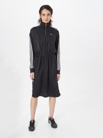 Rochie 'High-Neck Zip' de la ADIDAS ORIGINALS pe negru: față