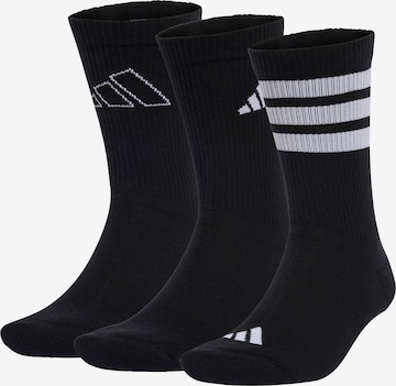 ADIDAS SPORTSWEAR Athletic Socks 'Logo 3 Pairs' in Black: front