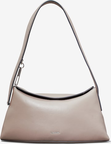 Calvin Klein Schoudertas in Beige: voorkant