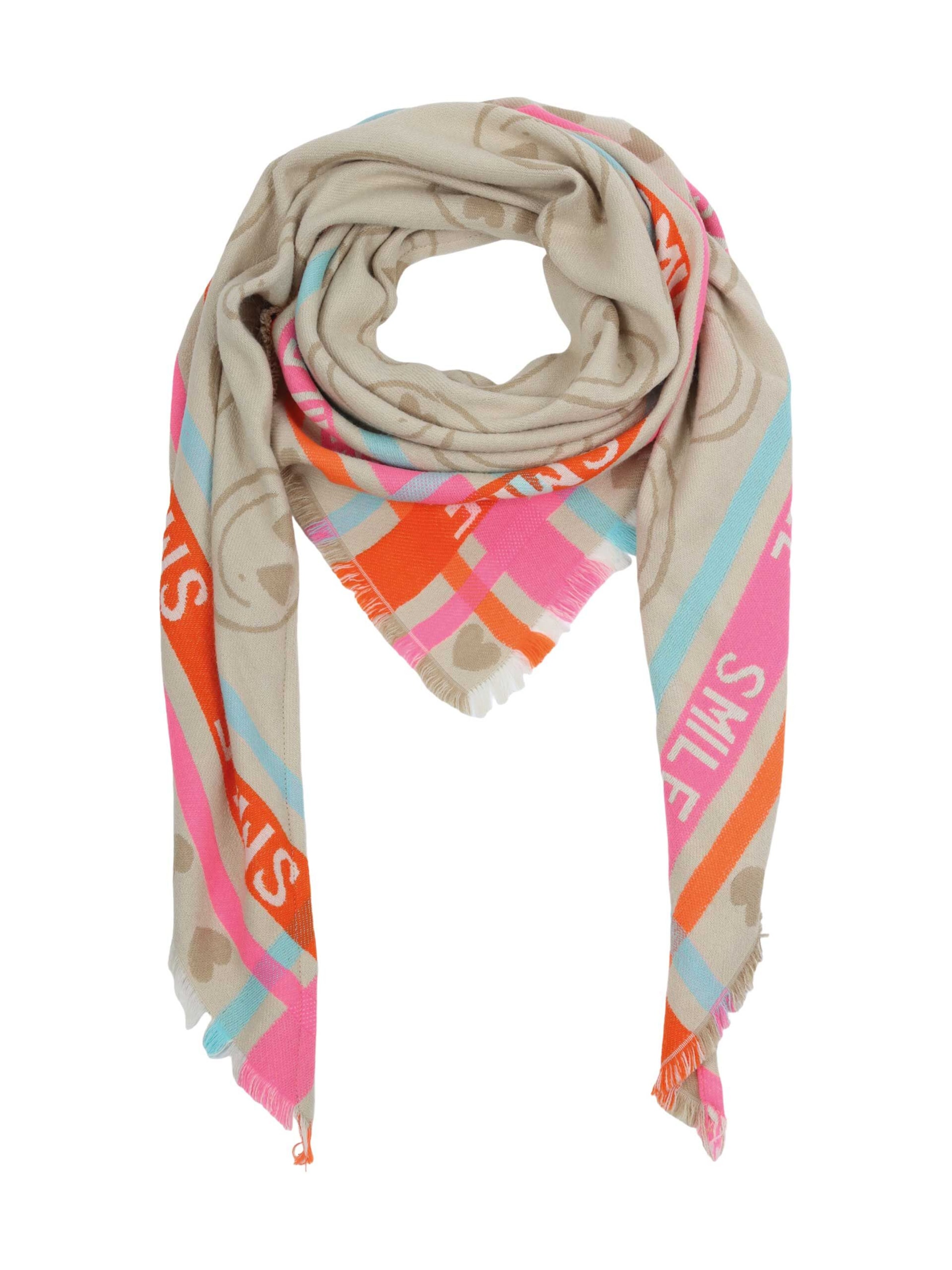 SAMAYA Tuch 'Smiley' in Beige: Vorderseite