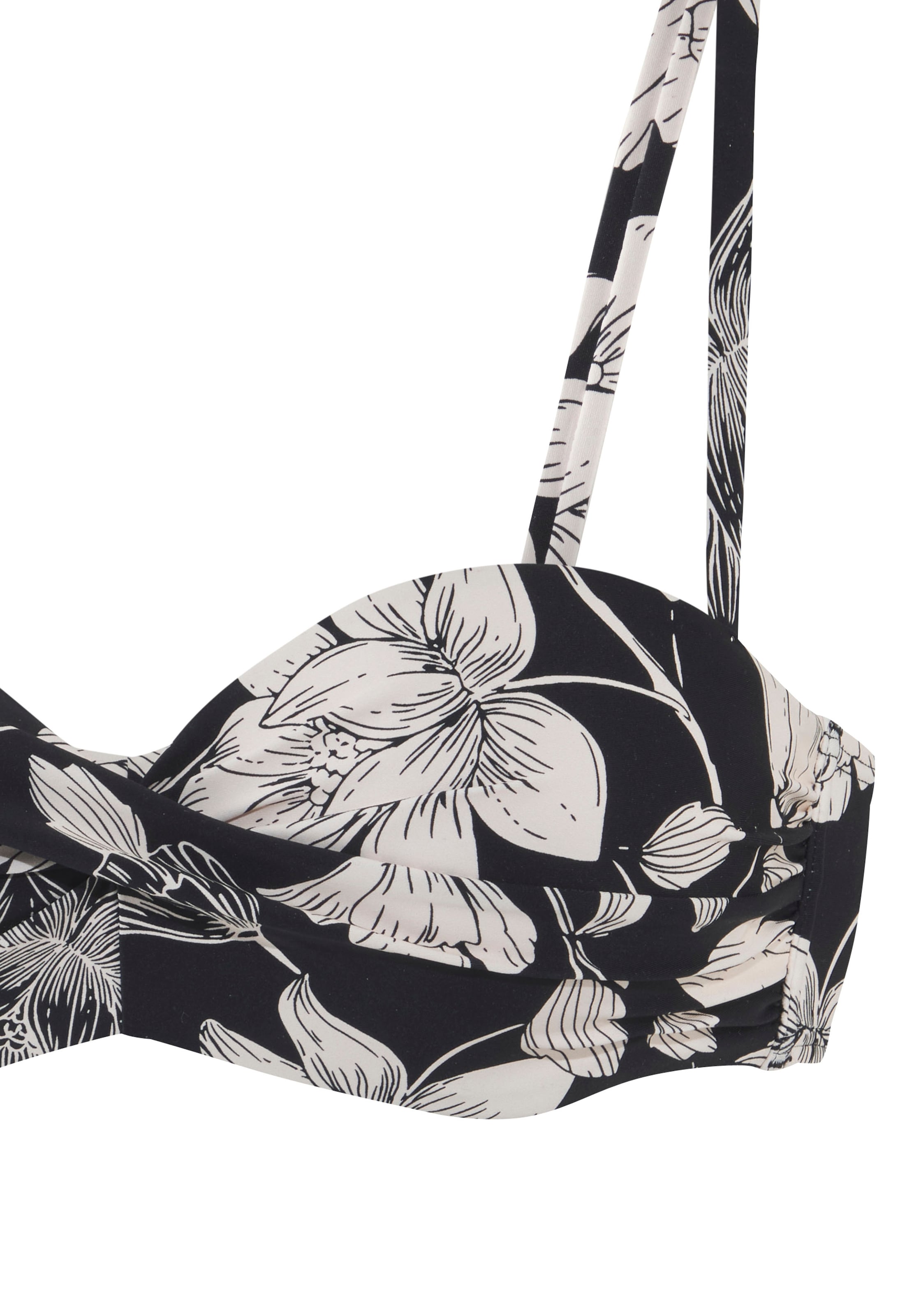 s.Oliver Bandeau Bikini Top 'LM' in Black