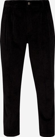 s.Oliver Tapered Pleat-Front Pants in Black: front