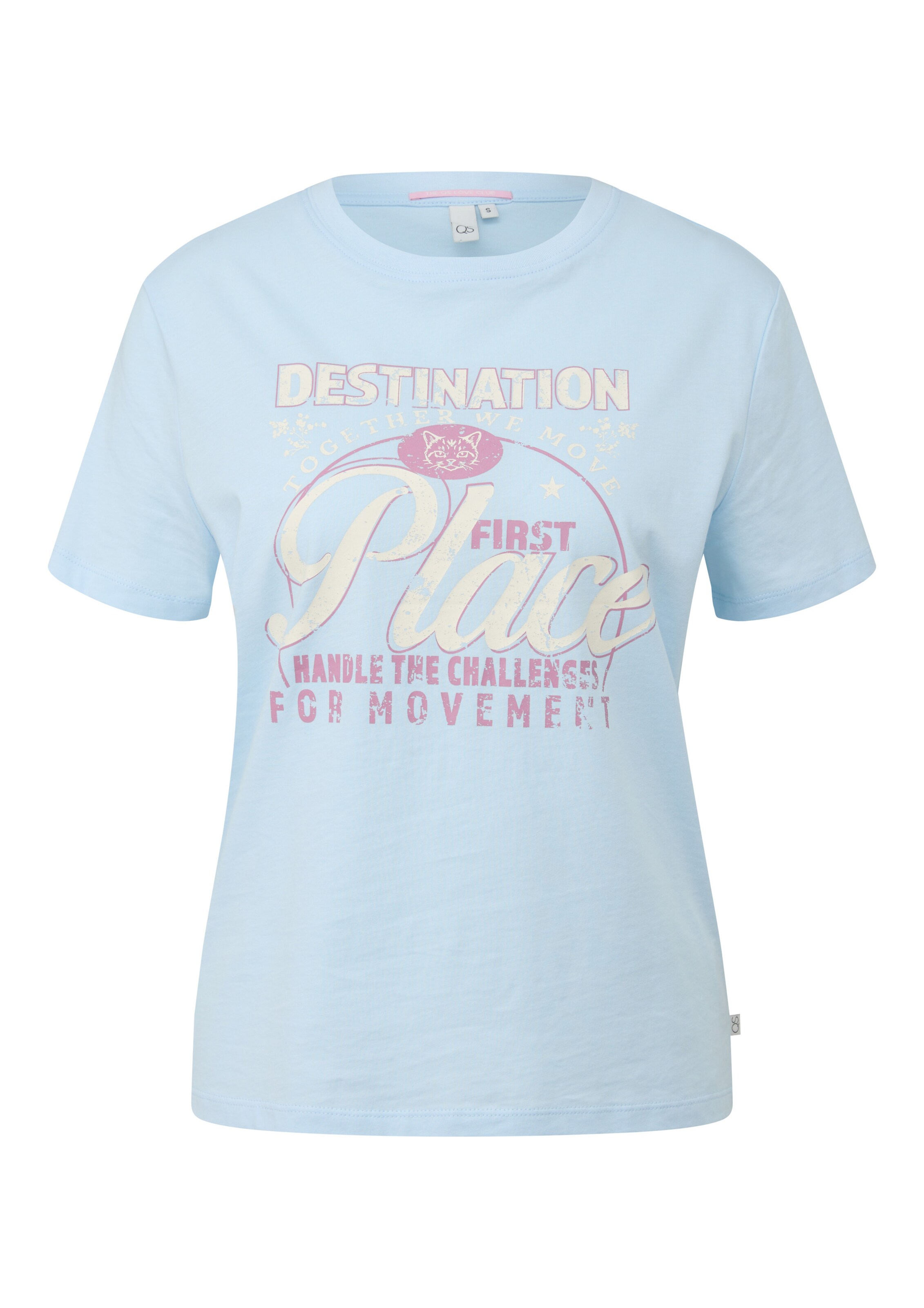T-shirt QS en bleu : devant