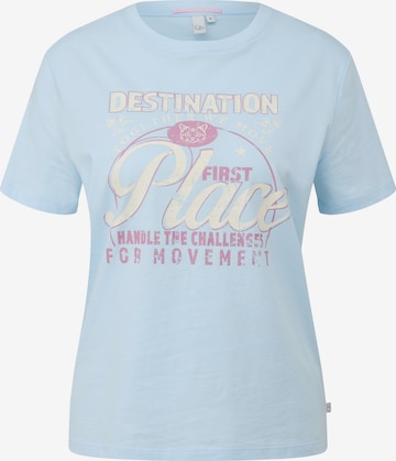 T-shirt QS en bleu : devant