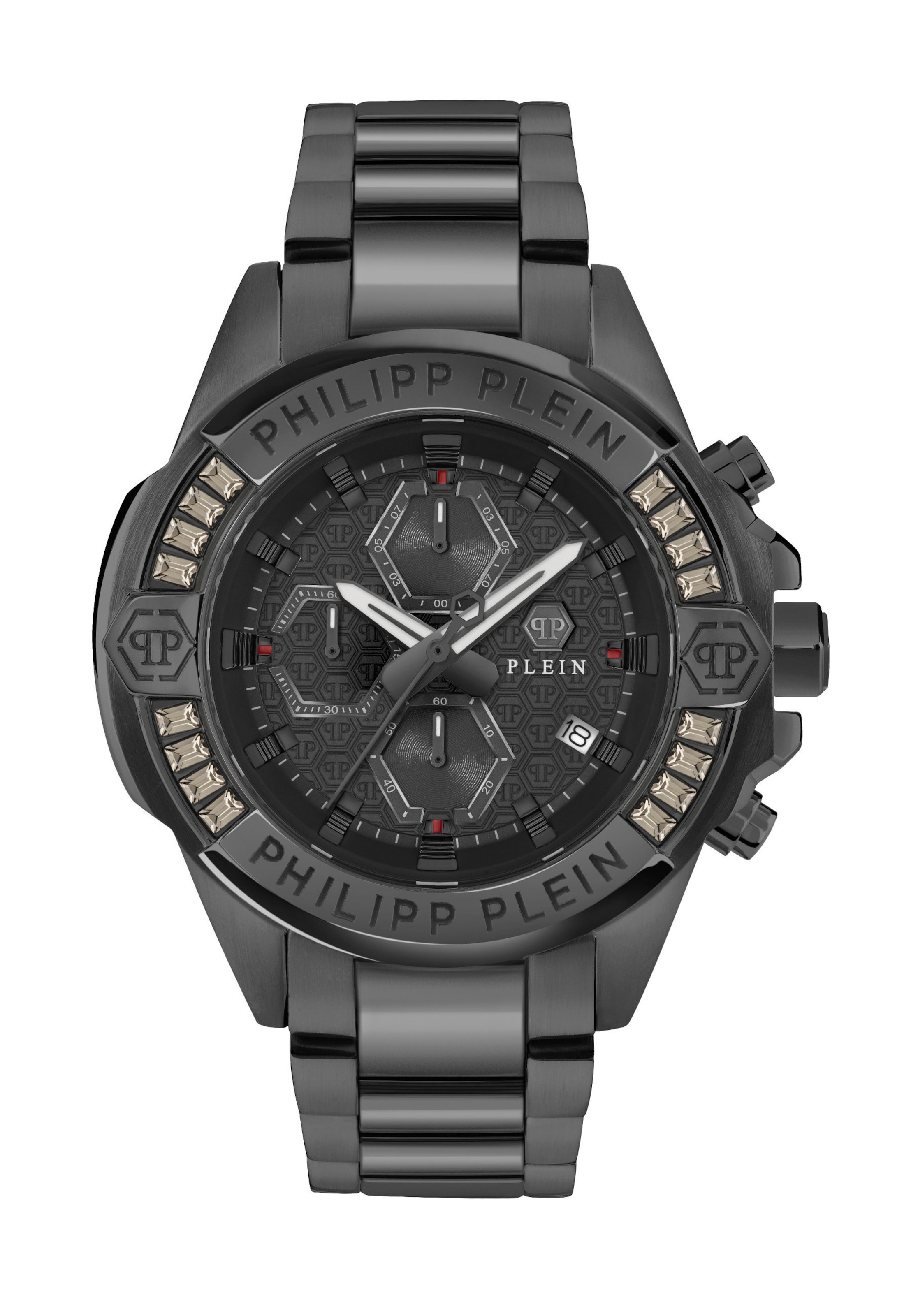 Montre à affichage analogique 'The $kull Chrono' Philipp Plein Watches en noir : devant