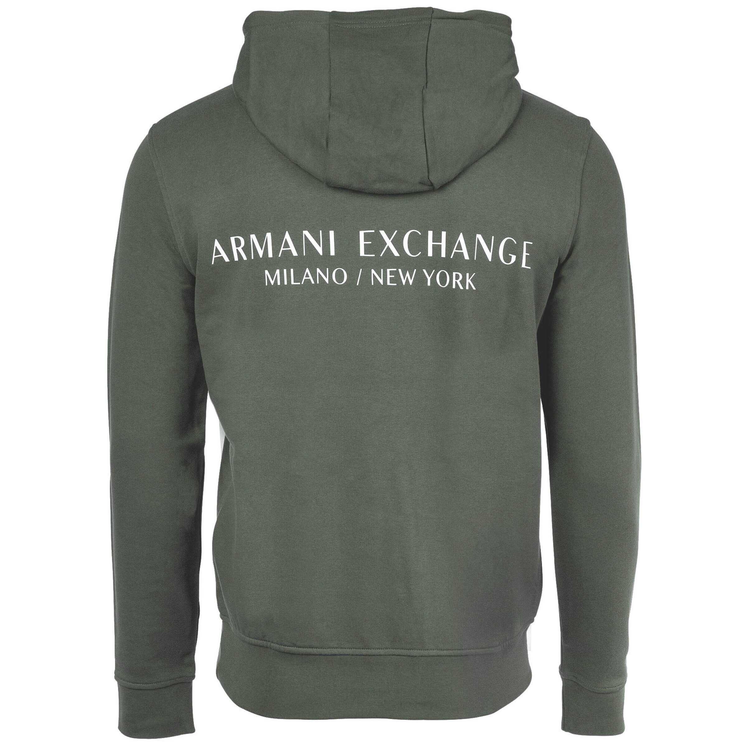 ARMANI EXCHANGE Regularny krój Bluzka sportowa w kolorze zielony