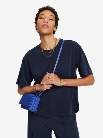 ESPRIT - Camiseta talla grande en azul: frente