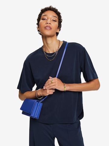 ESPRIT - Camiseta talla grande en azul: frente