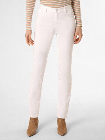 BRAX Slim fit Trousers in White: front
