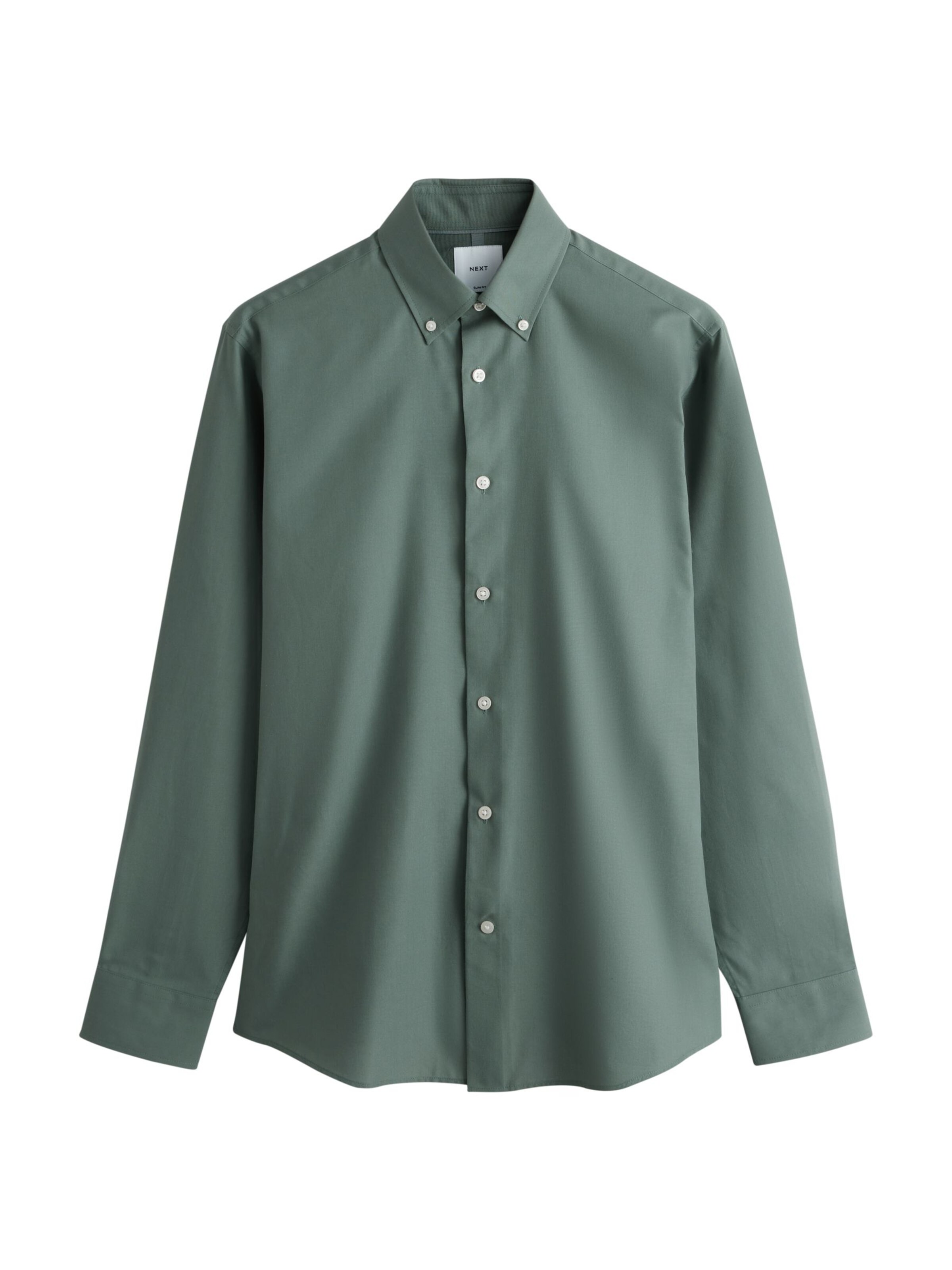 Next Slim Fit Hemd in Grün