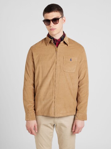 Polo Ralph Lauren Regular fit Πουκάμισο σε μπεζ: μπροστά