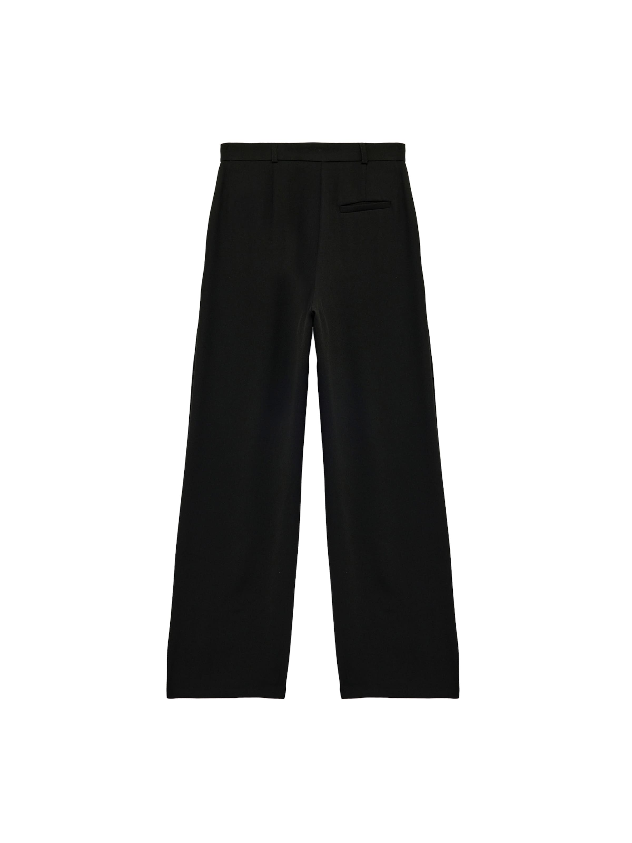 Koton Flared Pleat-Front Pants in Black