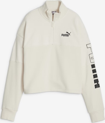 PUMA - Sweatshirt de desporto 'POWER' em branco: frente