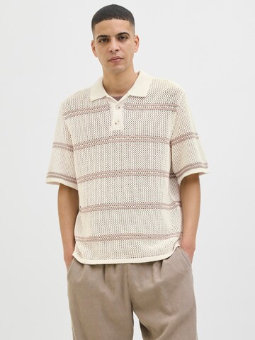 Pull-over 'JORSUMMER' JACK & JONES en beige : devant