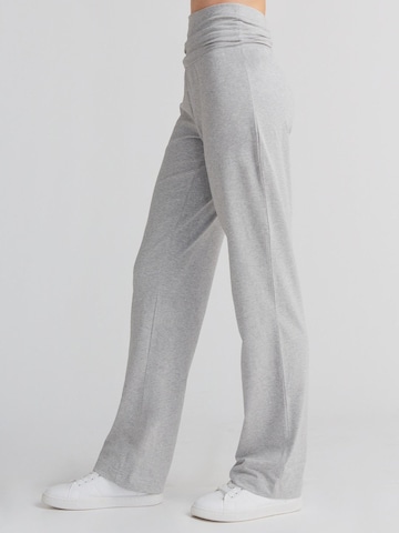 Leela COTTON Wide leg Pants 'Damen Bio-Baumwoll Komforthose' in Grey