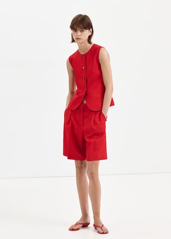 Wide leg Pantaloni con pieghe 'AVOCADO' di MANGO in rosso