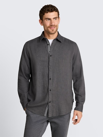 Coupe regular Chemise TOM TAILOR en gris : devant