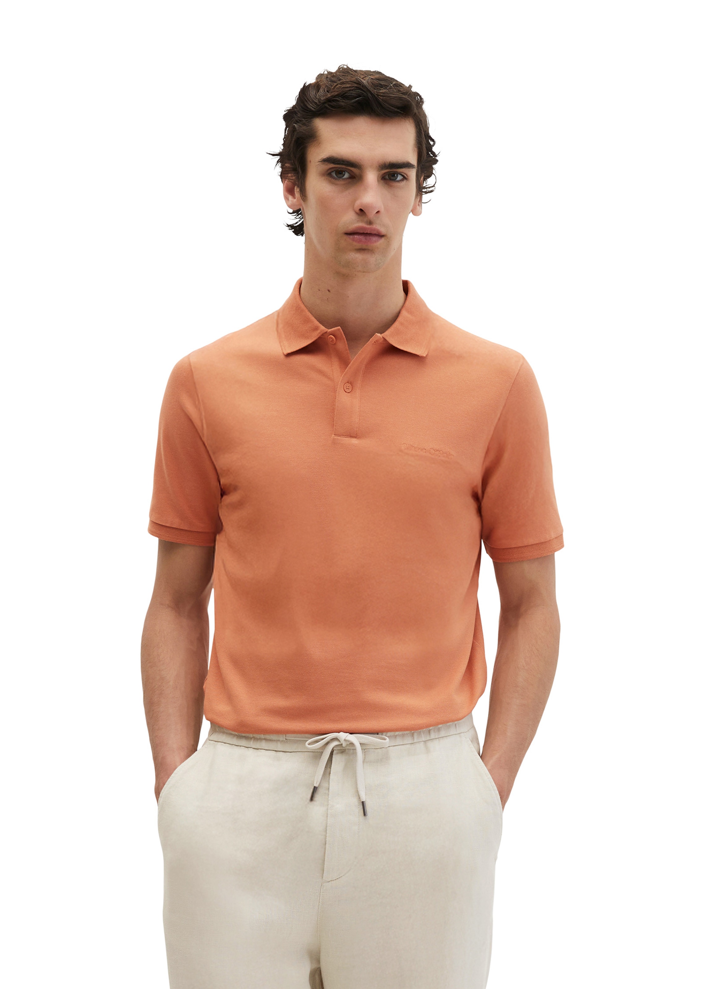 Marc O'Polo Shirt in Bruin: voorkant