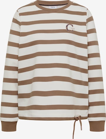 CECIL Sweatshirt in Brown: front