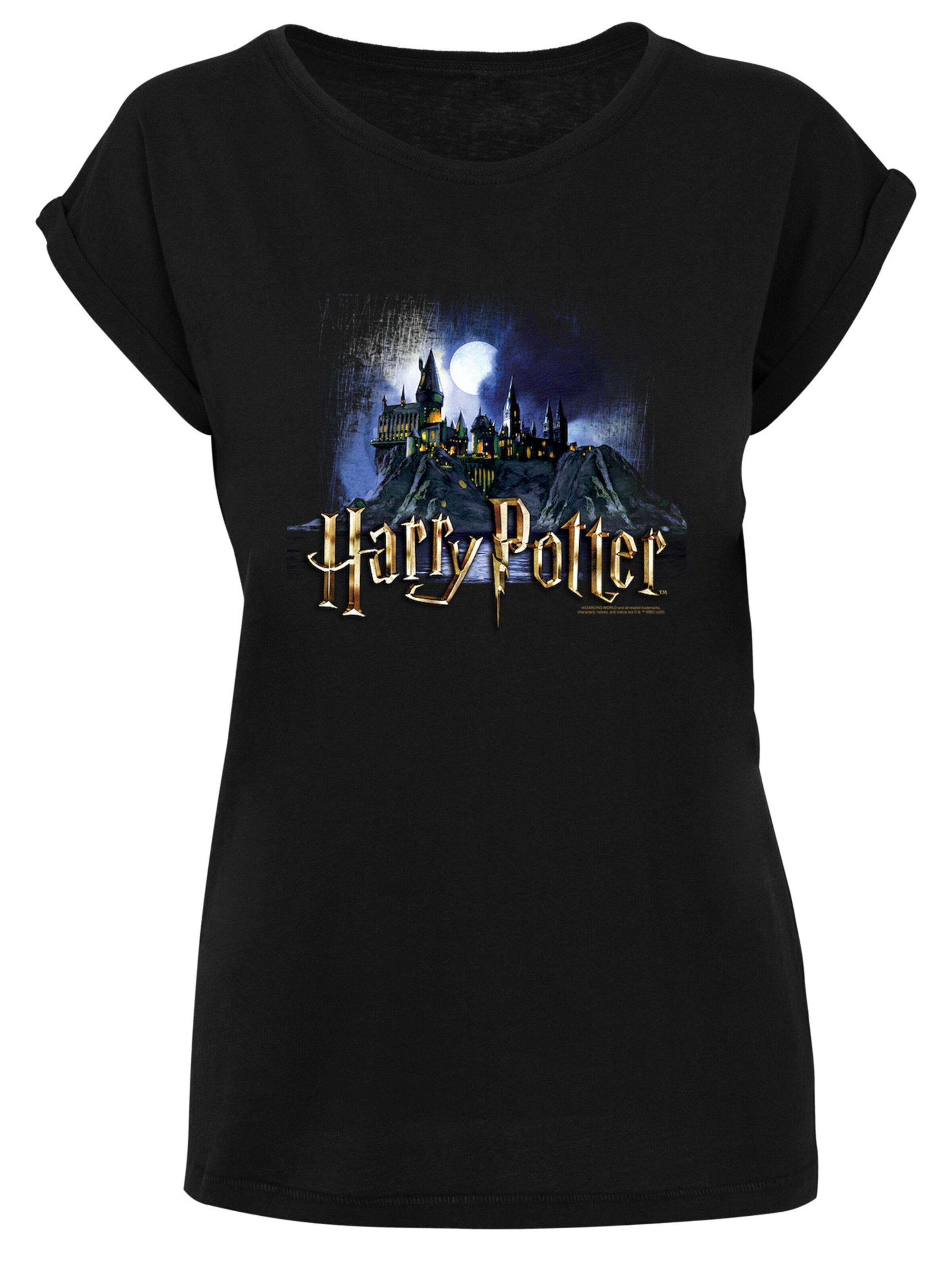 F4NT4STIC T-Shirt 'Harry Potter Hogwarts Castle' in Schwarz: Vorderseite
