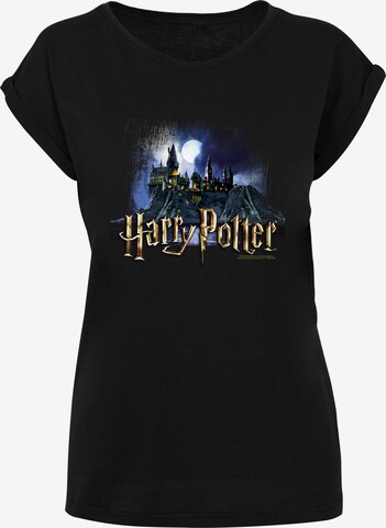 F4NT4STIC Shirt 'Harry Potter Hogwarts Castle' in Black: front