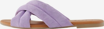 PIECES Mules 'Viola' in Purple: front