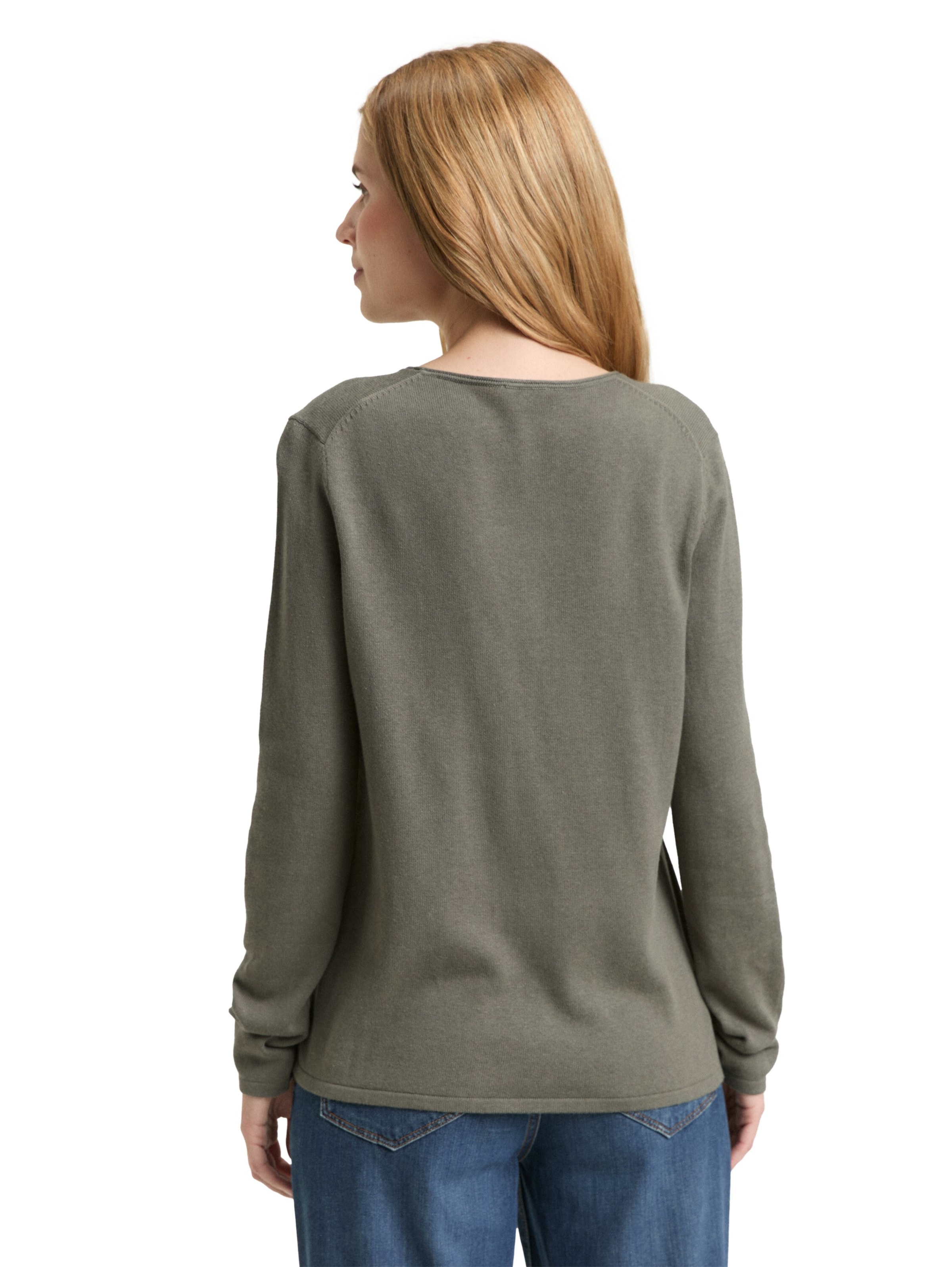 TOM TAILOR Sweater in Green