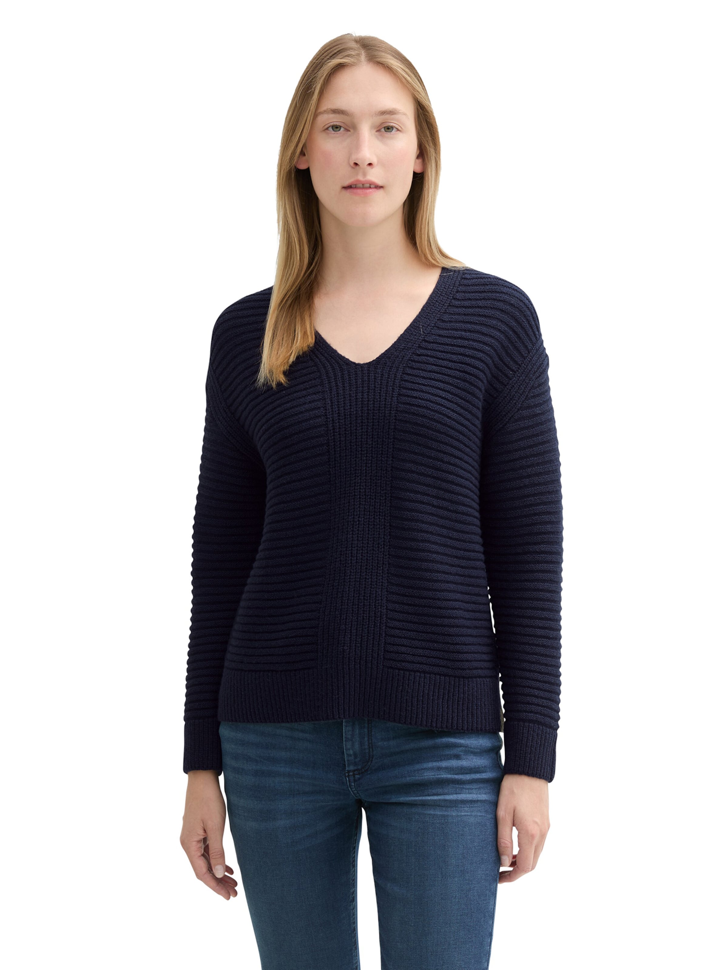 TOM TAILOR Πουλόβερ σε μπλε: μπροστά