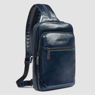 Piquadro Schoudertas 'Blue Square' in Blauw