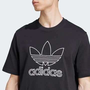 ADIDAS ORIGINALS Paita 'Adicolor Outline Trefoil' värissä musta