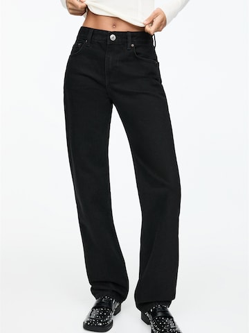 Loosefit Jeans di Pull&Bear in nero: frontale