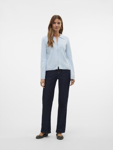 VERO MODA Gebreid vest 'HANNA' in Blauw