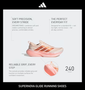 Chaussure de course 'Supernova Glide' ADIDAS PERFORMANCE en orange
