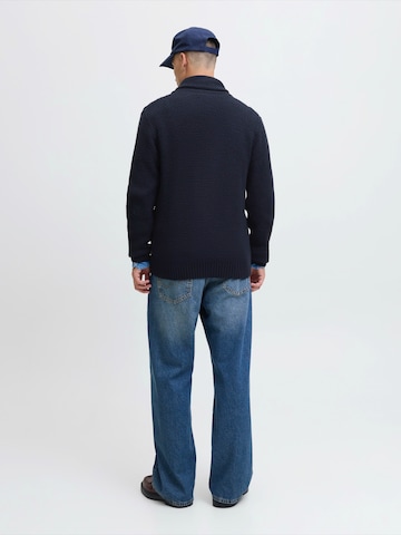 JACK & JONES Knit cardigan 'JJPAUL' in Blue