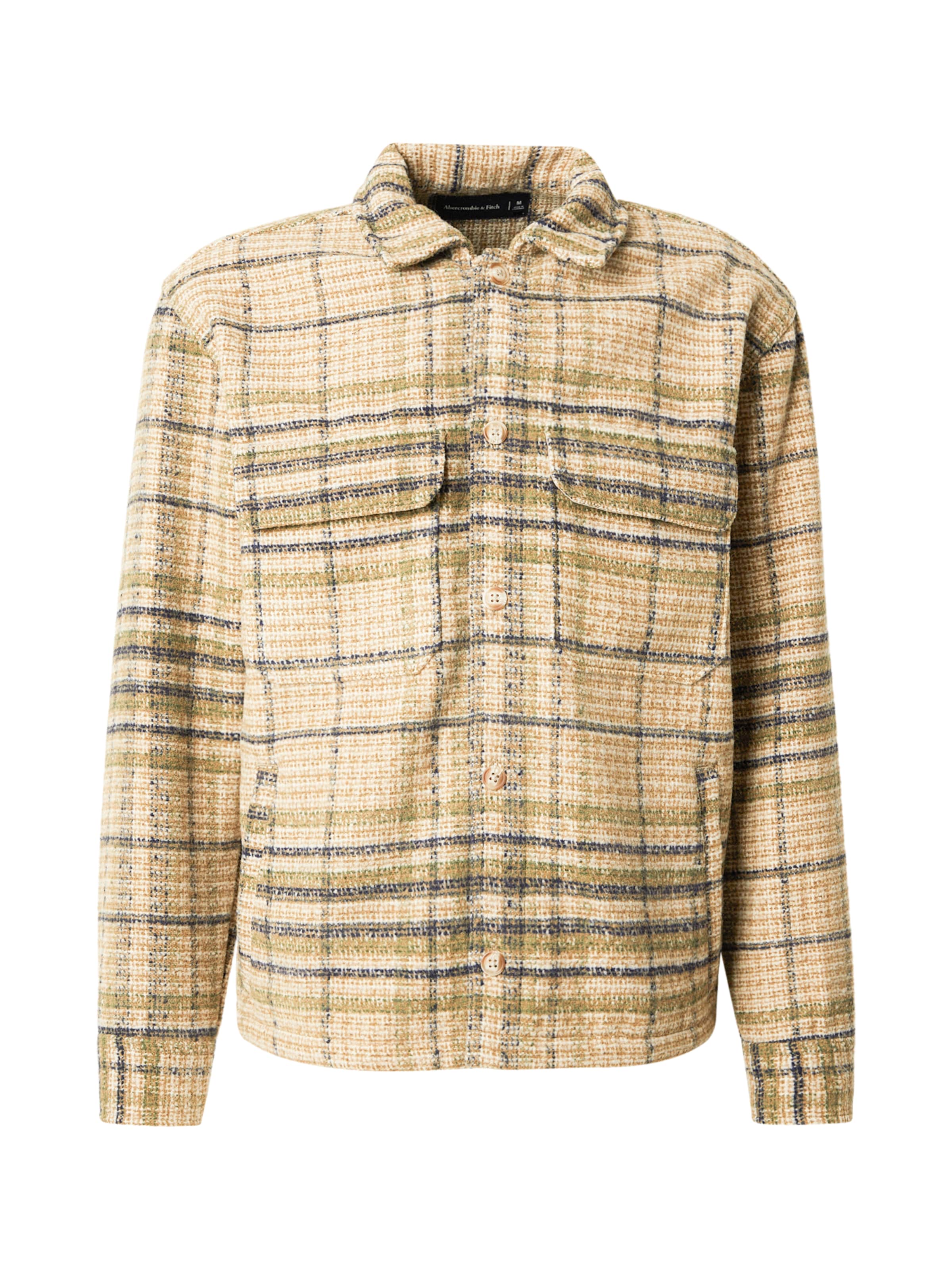 Abercrombie & Fitch Рубашка в Бежевый / Темно-синий / Оливково-зеленый, Обзор товара