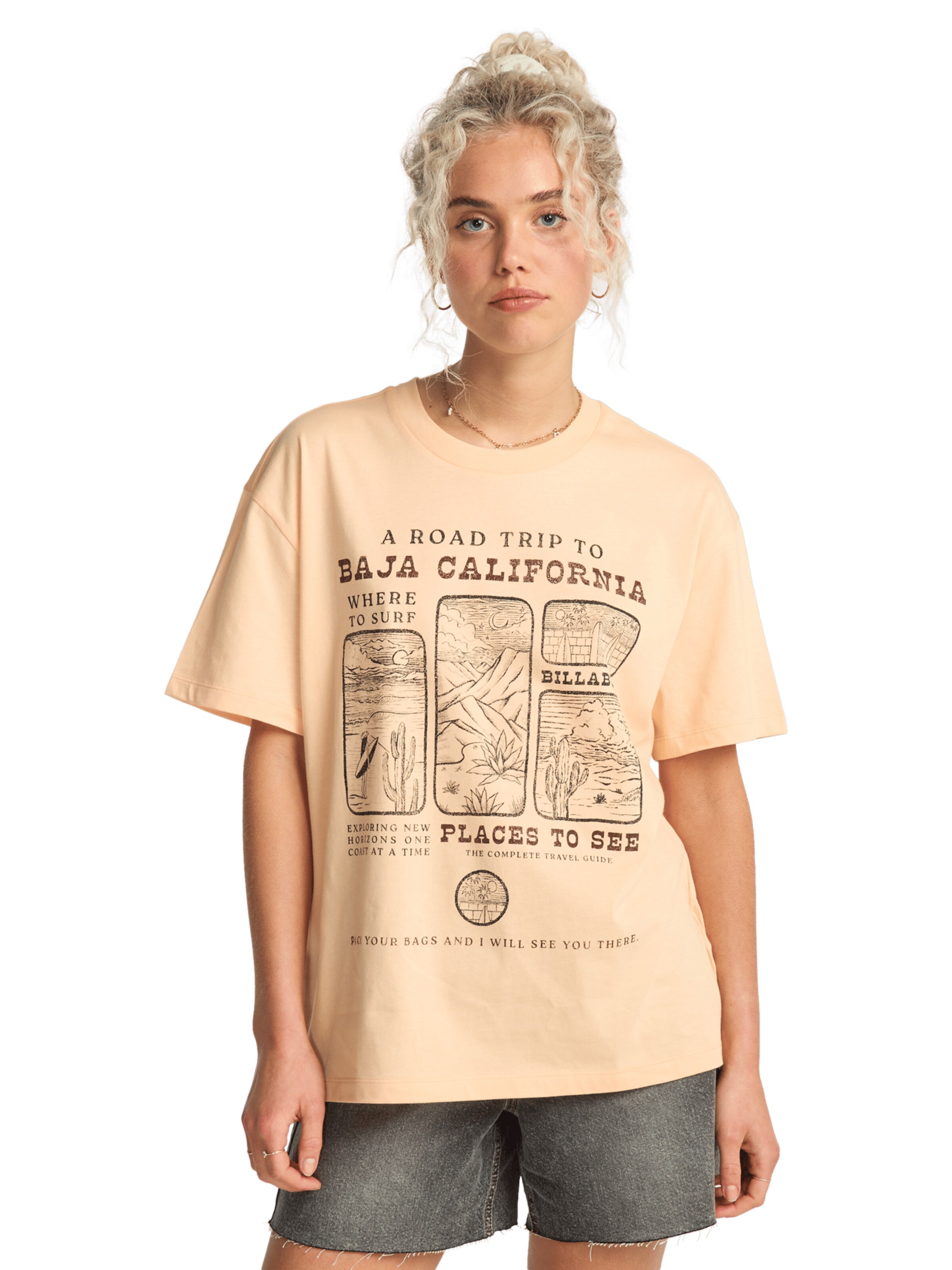 BILLABONG Shirt 'Flying To The Moon' in Pink: front