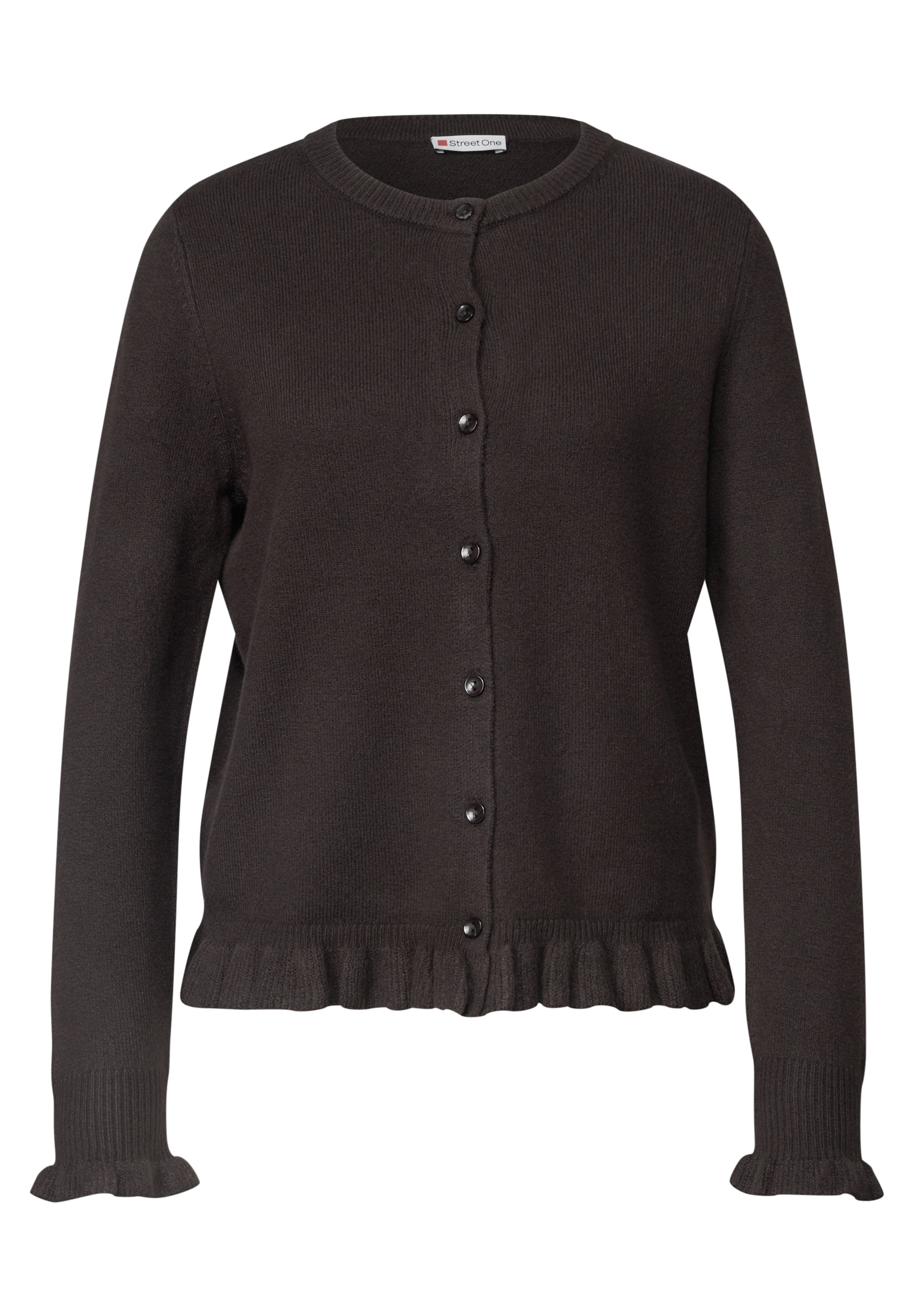 STREET ONE Strickjacke in Braun: Vorderseite