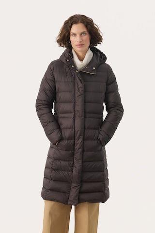 Part Two Wintermantel 'Lainey' in Bruin: voorkant