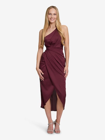 Vera Mont Abendkleid mit Raffung in Rot: Vorderseite